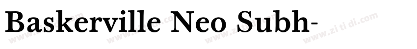 Baskerville Neo Subh字体转换